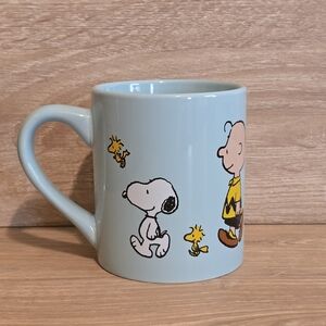 Peanuts Snoopy & Charlie Brown Soft Light Blue Ceramic Mug
